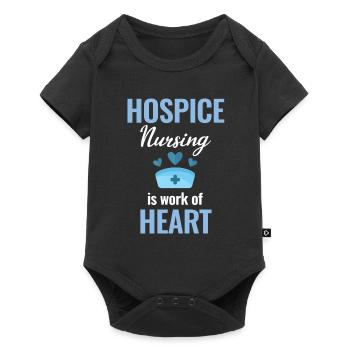 Hospice care is a work of the heart - Baby Premium short-sleeve bodysuit - black - Front