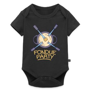 Fondue Party Cheese Fondue Christmas Dinner - Baby Premium short-sleeve bodysuit - black - Front