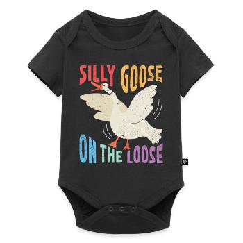 The stupid goose on the loose - Baby Premium short-sleeve bodysuit - black - Front
