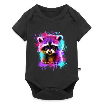 Raton laveur - Body à manches courtes Premium Bébé - noir - Devant