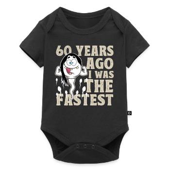 60th Birthday Funny Gift Idea - Baby Premium short-sleeve bodysuit - black - Front