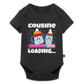 Cousine werden Cousine 2024 - Baby Premium Kurzarmbody - Schwarz - Vorne