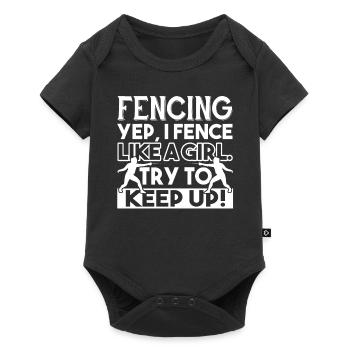 Fencing Fencing I Fence Like A Girl - Baby Premium short-sleeve bodysuit - black - Front