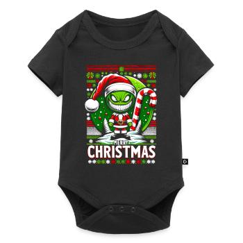 Candy Cane Christmas Humor Tee - Baby Premium short-sleeve bodysuit - black - Front