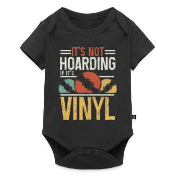 Vinyl Record Vintage DJ Gift - Baby Premium short-sleeve bodysuit - black - Front