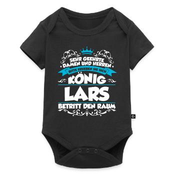 Lars Name Design - Baby Premium Kurzarmbody - Schwarz - Vorne