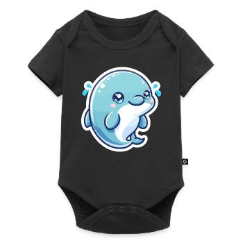Dolphin Kawaii - Baby Premium short-sleeve bodysuit - black - Front