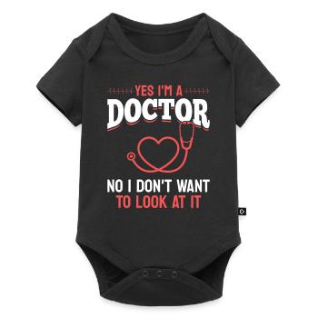 Funny Doctor Sayings Funny Doctor Hospital Doctor - Baby Premium short-sleeve bodysuit - black - Front