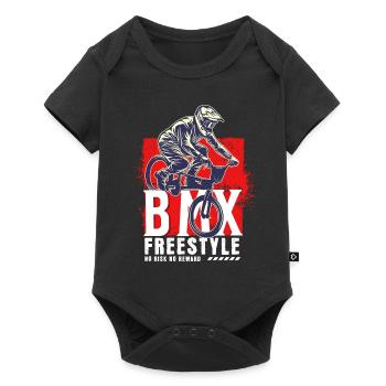 BMX Bicycle Biker Stunt Trick Freestyle Vintage - Baby Premium short-sleeve bodysuit - black - Front