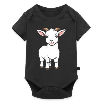 Citation humour petite chèvre - Body à manches courtes Premium Bébé - noir - Devant