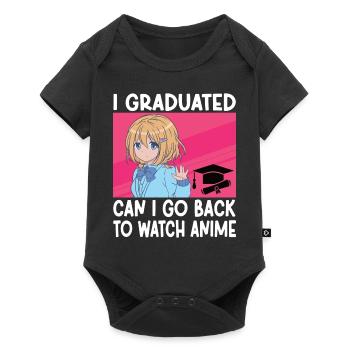 I Graduated Can I Go Back to Watch Anime Funny Boy - Baby Premium short-sleeve bodysuit - black - Front