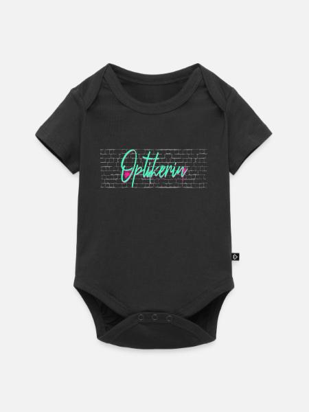 Optiker Abschluss-Geschenk Optikerin - Baby Premium Kurzarmbody - Schwarz