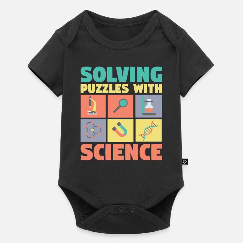 Solving Puzzles with Science Physics Chemist Geek - Baby Premium Kurzarmbody - Schwarz