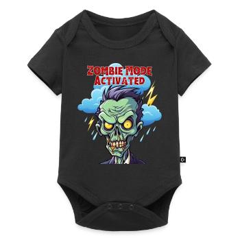 Zombie mode activated, Fun, Fun, Humor, Funny, - Baby Premium short-sleeve bodysuit - black - Front