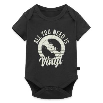 Vinyl Record Collectible DJ Gift - Baby Premium short-sleeve bodysuit - black - Front