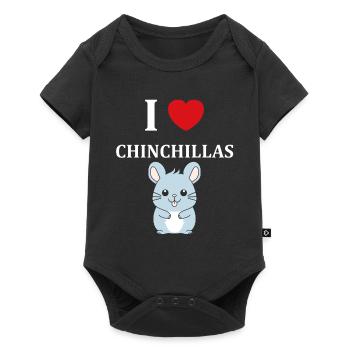 Petit chinchilla mignon - Body à manches courtes Premium Bébé - noir - Devant