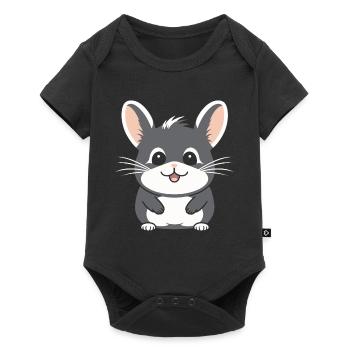 Petit chinchilla mignon - Body à manches courtes Premium Bébé - noir - Devant