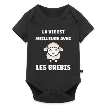 Bébé mouton petit brebis - Body à manches courtes Premium Bébé - noir - Devant