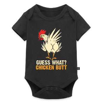 Drôle Devinez quoi ? Cul de poulet ! - Body à manches courtes Premium Bébé - noir - Devant