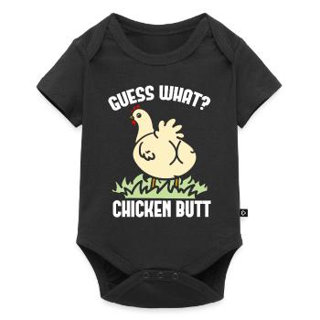 Drôle Devinez quoi ? Cul de poulet ! - Body à manches courtes Premium Bébé - noir - Devant