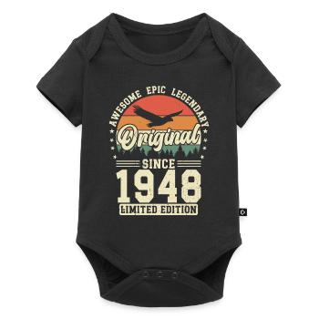 Birthday Joy 1948 - Baby Premium short-sleeve bodysuit - black - Front