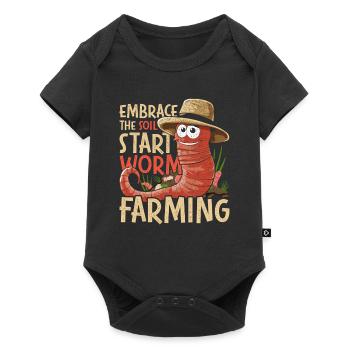 Élevage de vers Éleveurs de vers Vermiculture - Body à manches courtes Premium Bébé - noir - Devant