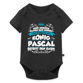 Pascal Name Design - Baby Premium Kurzarmbody - Schwarz - Vorne
