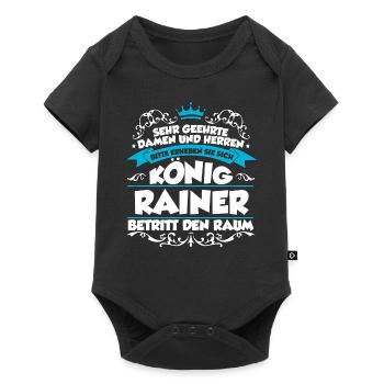 Rainer Name Design - Baby Premium Kurzarmbody - Schwarz - Vorne