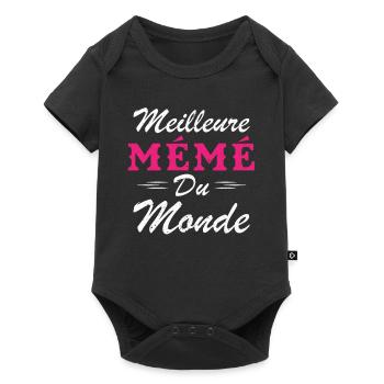Cadeau Mémé Meilleure Mémé du Monde - Body à manches courtes Premium Bébé - noir - Devant