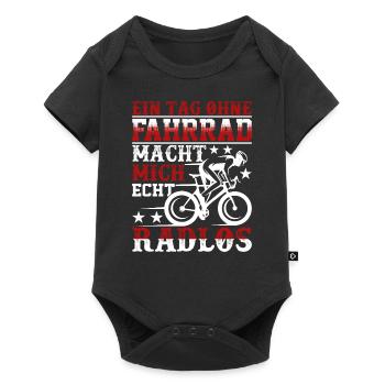 Ein Tag Ohne Fahrrad Macht Mich Echt Radlos - Baby Premium Kurzarmbody - Schwarz - Vorne