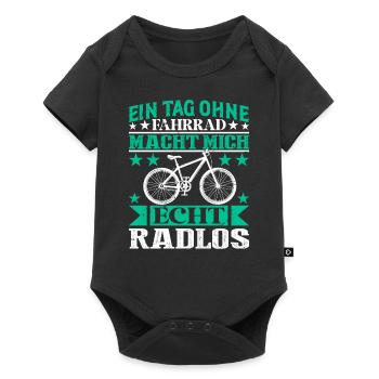 Ein Tag Ohne Fahrrad Macht Mich Echt Radlos - Baby Premium Kurzarmbody - Schwarz - Vorne