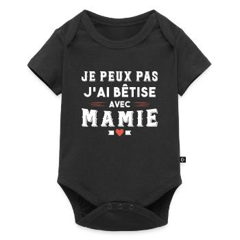 I can't I silly with granny humor gift - Baby Premium short-sleeve bodysuit - black - Front