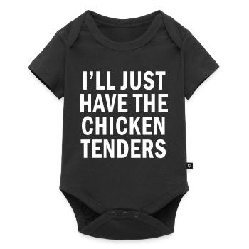 Citation drôle Je n’aurai que les filets de poulet - Body à manches courtes Premium Bébé - noir - Devant