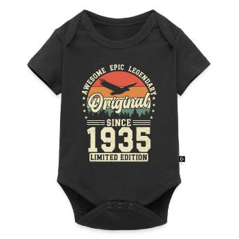 Elégant 89e anniversaire anniversaire 1935 - Body à manches courtes Premium Bébé - noir - Devant
