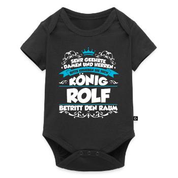 Rolf Name Design - Baby Premium Kurzarmbody - Schwarz - Vorne