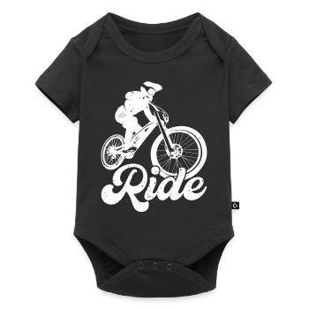 bike bicycle cycle lifestyle healthy transport - Baby Premium short-sleeve bodysuit - black - Front