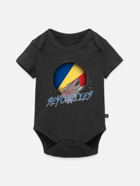 Seychellen - Baby Premium Kurzarmbody - Schwarz