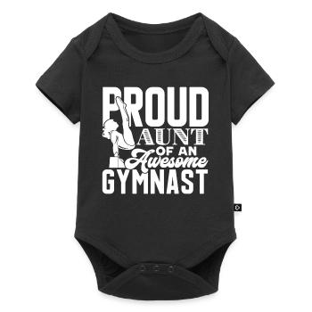 Gymnast Proud Aunt of an Awesome Gymnast - Baby Premium short-sleeve bodysuit - black - Front