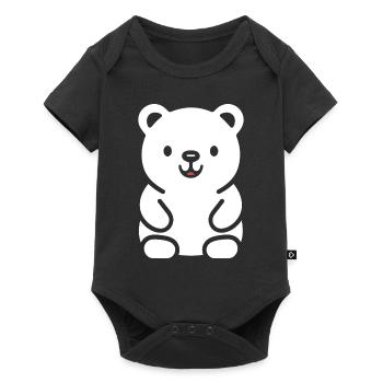 Ours en peluche petit nounours - Body à manches courtes Premium Bébé - noir - Devant
