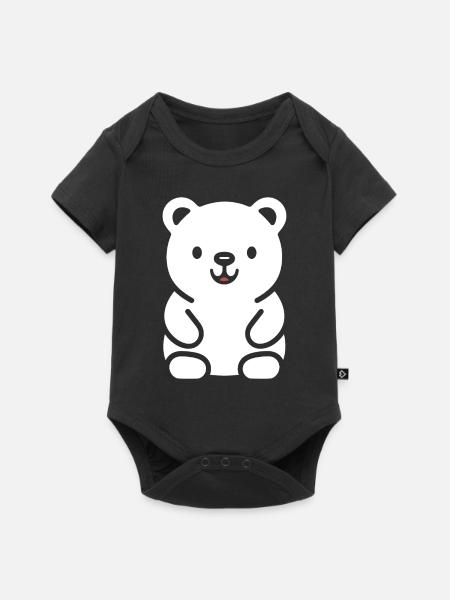 Kleiner Teddybär Teddybär - Baby Premium Kurzarmbody - Schwarz