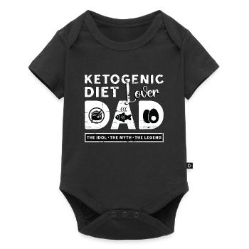 Régime cétogène amant papa l’idole le cétogène - Body à manches courtes Premium Bébé - noir - Devant