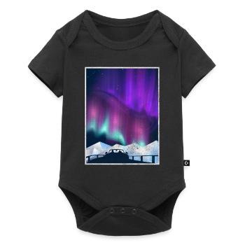 Aurora Borealis Northern Lights - Baby Premium short-sleeve bodysuit - black - Front