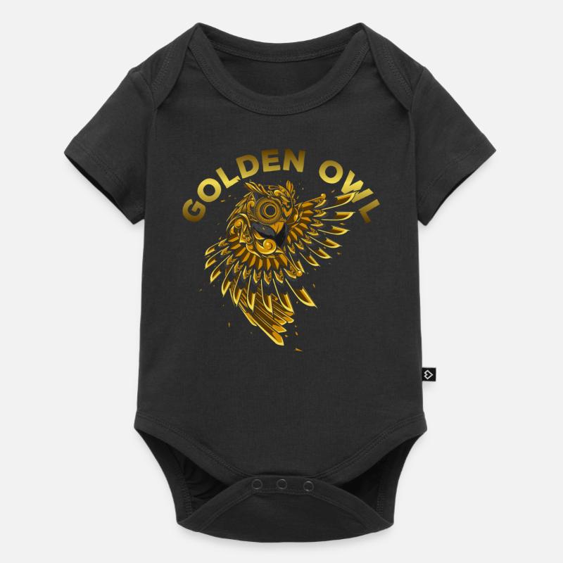 Goldene Eule - Baby Premium Kurzarmbody - Schwarz