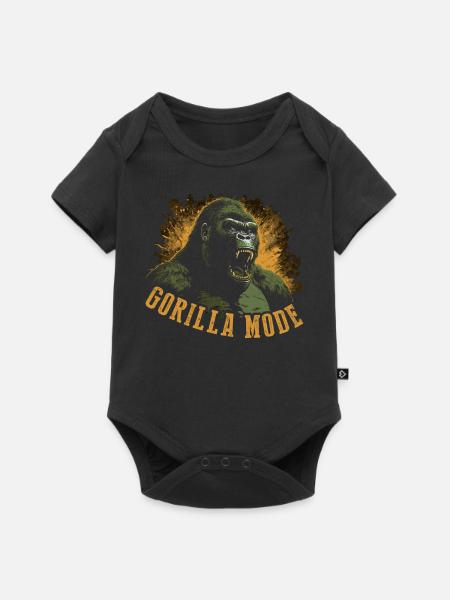 Gorilla-Modus - Baby Premium Kurzarmbody - Schwarz