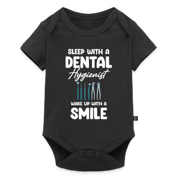 Sleep with a dental hygienist, watch - Baby Premium short-sleeve bodysuit - black - Front