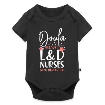 Doula Travailleuse à la naissance Doula Parce que - Body à manches courtes Premium Bébé - noir - Devant
