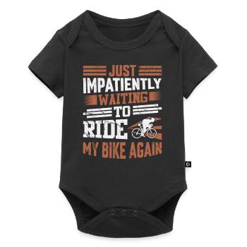 Just Impatiently Waiting To Ride My Bike Again - Baby Premium short-sleeve bodysuit - black - Front