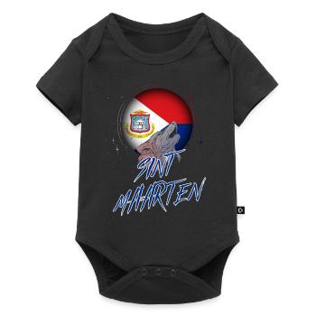 Sint Maarten - Baby Premium Kurzarmbody - Schwarz - Vorne