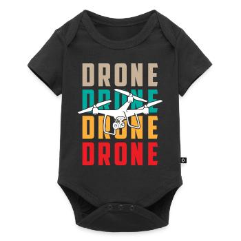 Drone - Baby Premium Kurzarmbody - Schwarz - Vorne