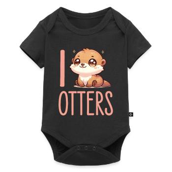 Adorable Otter Illustration - Perfect for Cute - Baby Premium short-sleeve bodysuit - black - Front